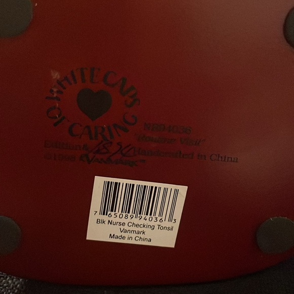 Retired 1998 Van Mark White Caps of Caring “Routine Visit”-Handcrafted - Picture 5 of 5